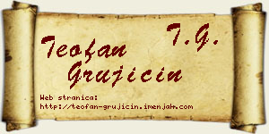 Teofan Grujičin vizit kartica